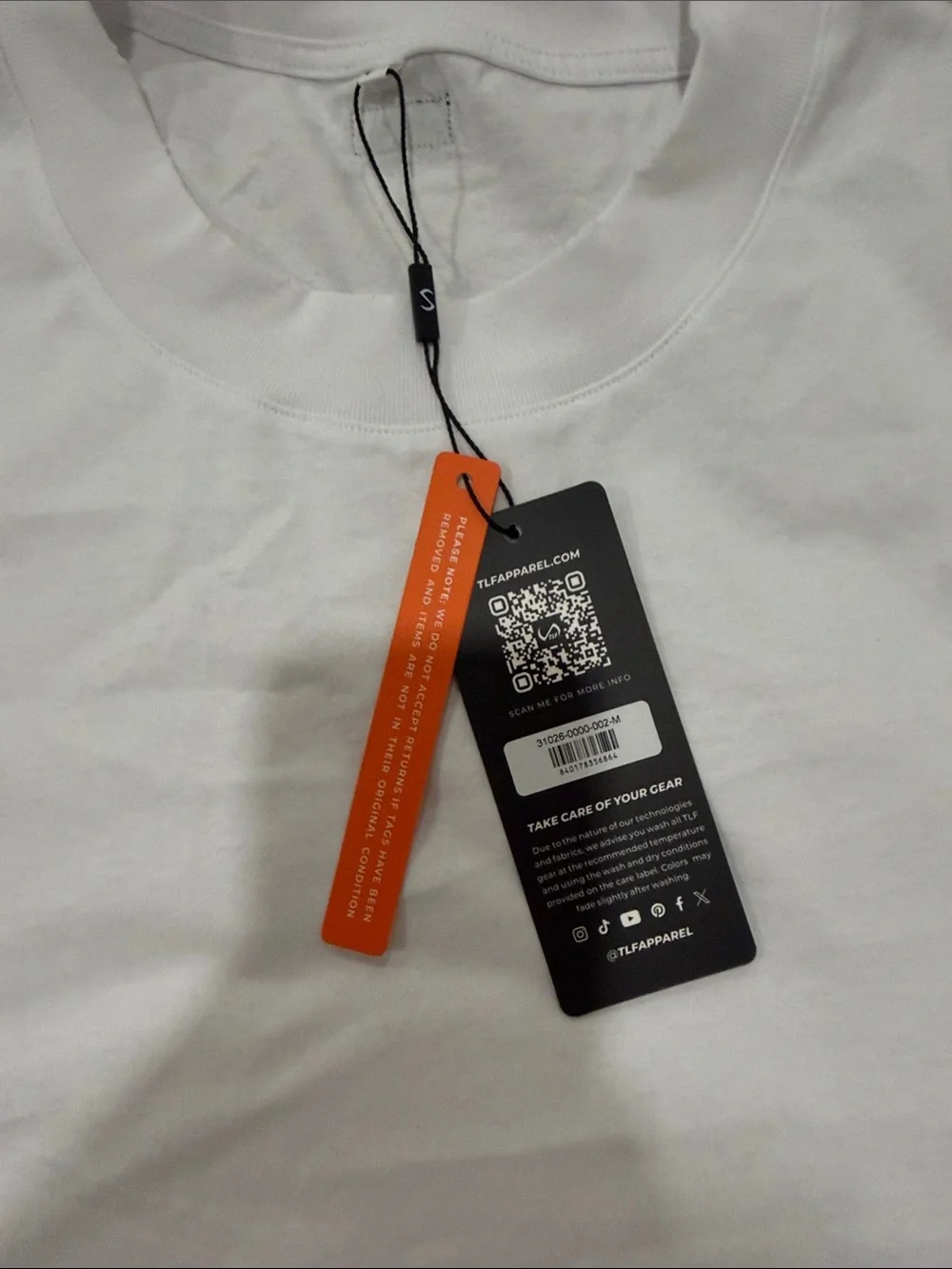 NWT TLF White Oversized Cropped Tee - Picture 3 of 5